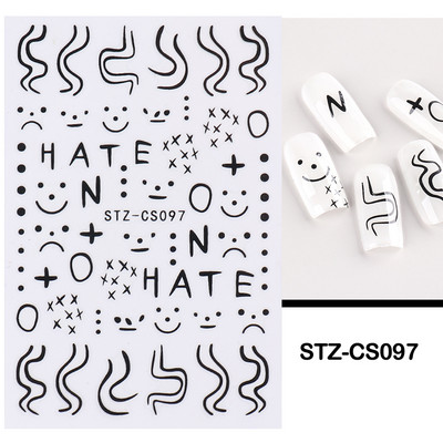 Magic Eyes Nael Kleebised Mystic Witch Värvilised silmad Gooti disain Liugurid Maniküür Isekleepuv kaunistus Aplikatsioon NTSTZ-CS157