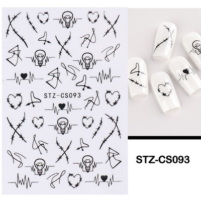 Magic Eyes Nael Kleebised Mystic Witch Värvilised silmad Gooti disain Liugurid Maniküür Isekleepuv kaunistus Aplikatsioon NTSTZ-CS157