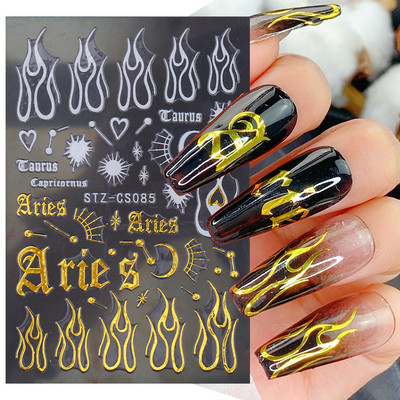 Magic Eyes Nael Kleebised Mystic Witch Värvilised silmad Gooti disain Liugurid Maniküür Isekleepuv kaunistus Aplikatsioon NTSTZ-CS157