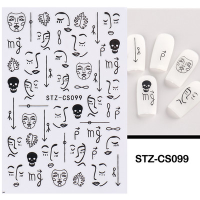 Magic Eyes Nael Kleebised Mystic Witch Värvilised silmad Gooti disain Liugurid Maniküür Isekleepuv kaunistus Aplikatsioon NTSTZ-CS157