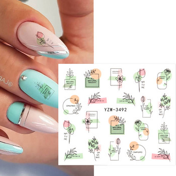 Anime Avocado Fruit Transfer Nail Stickers Charms Summer Water Sticker For Nails Sliders Character Image Tattoo Decal Decal