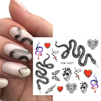 Anime Avocado Fruit Transfer Körömmatricák Bűbájok Nyári Víz matrica Körömhöz Csúsztatók Karakter kép Tetoválás Matrica Dekoráció