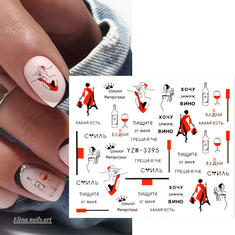 Anime Avocado Fruit Transfer Körömmatricák Bűbájok Nyári Víz matrica Körömhöz Csúsztatók Karakter kép Tetoválás Matrica Dekoráció