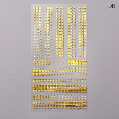 1PC zlatno trakasta prugasta traka 3D naljepnice za nokte Geometrijske linije klizač za nokte Naljepnice za gel lak za manikuru DIY dekoracija