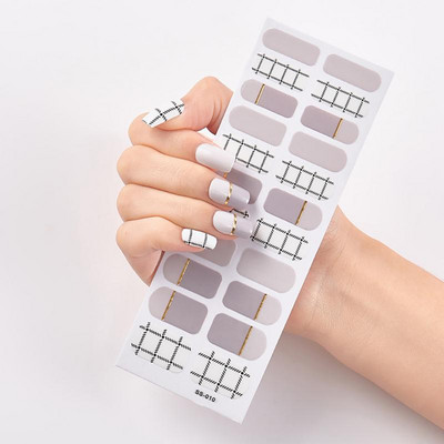 Uus toode Täiskattega küünekleebised Küüneotsad Maniküüri kaunistus Disainer Isekleepuv maniküür Creative Nailart Tips TSLM1