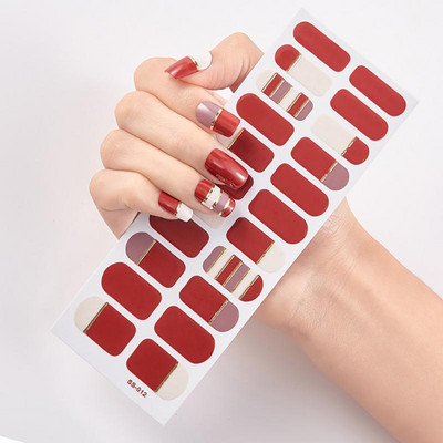 Uus toode Täiskattega küünekleebised Küüneotsad Maniküüri kaunistus Disainer Isekleepuv maniküür Creative Nailart Tips TSLM1