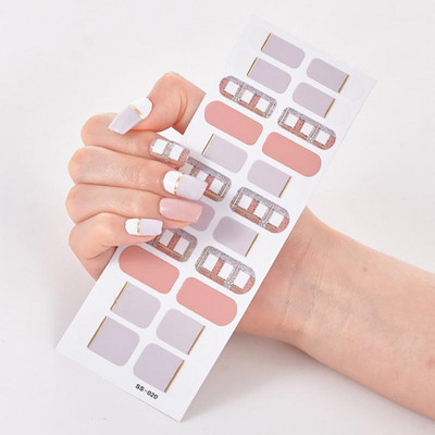 Uus toode Täiskattega küünekleebised Küüneotsad Maniküüri kaunistus Disainer Isekleepuv maniküür Creative Nailart Tips TSLM1