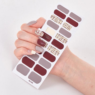 Uus toode Täiskattega küünekleebised Küüneotsad Maniküüri kaunistus Disainer Isekleepuv maniküür Creative Nailart Tips TSLM1