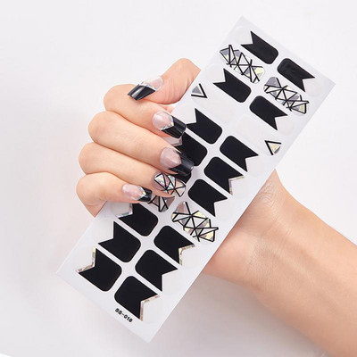 Uus toode Täiskattega küünekleebised Küüneotsad Maniküüri kaunistus Disainer Isekleepuv maniküür Creative Nailart Tips TSLM1