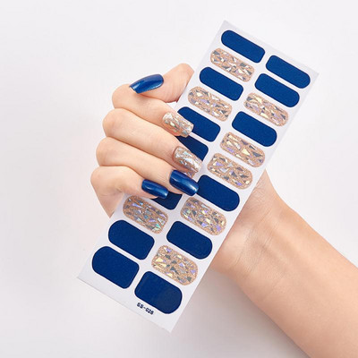 Uus toode Täiskattega küünekleebised Küüneotsad Maniküüri kaunistus Disainer Isekleepuv maniküür Creative Nailart Tips TSLM1