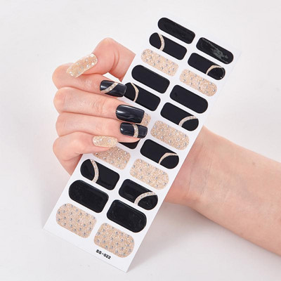 Uus toode Täiskattega küünekleebised Küüneotsad Maniküüri kaunistus Disainer Isekleepuv maniküür Creative Nailart Tips TSLM1