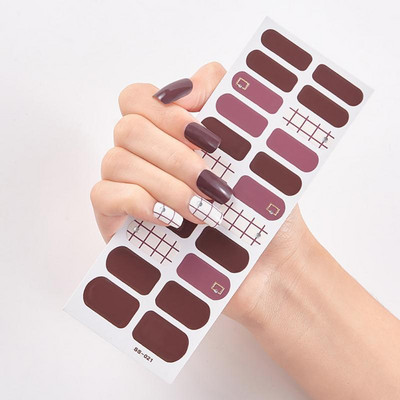Uus toode Täiskattega küünekleebised Küüneotsad Maniküüri kaunistus Disainer Isekleepuv maniküür Creative Nailart Tips TSLM1