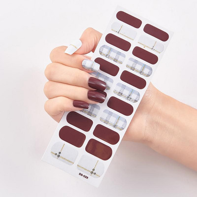 Uus toode Täiskattega küünekleebised Küüneotsad Maniküüri kaunistus Disainer Isekleepuv maniküür Creative Nailart Tips TSLM1