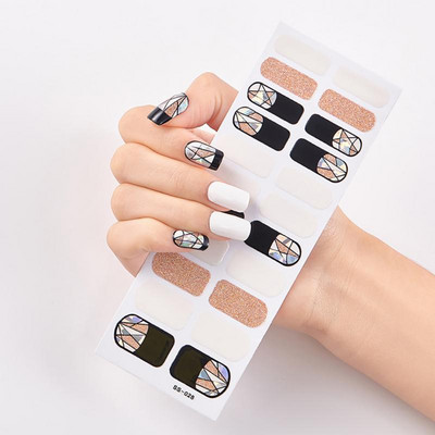 Uus toode Täiskattega küünekleebised Küüneotsad Maniküüri kaunistus Disainer Isekleepuv maniküür Creative Nailart Tips TSLM1