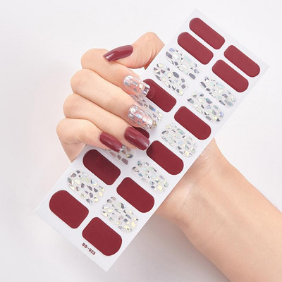 Uus toode Täiskattega küünekleebised Küüneotsad Maniküüri kaunistus Disainer Isekleepuv maniküür Creative Nailart Tips TSLM1