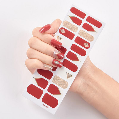 Uus toode Täiskattega küünekleebised Küüneotsad Maniküüri kaunistus Disainer Isekleepuv maniküür Creative Nailart Tips TSLM1