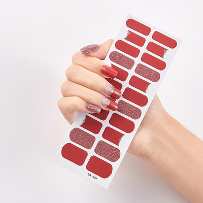 Uus toode Täiskattega küünekleebised Küüneotsad Maniküüri kaunistus Disainer Isekleepuv maniküür Creative Nailart Tips TSLM1