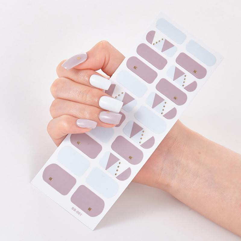 Új termék Teljes fedésű körömmatricák Körömcsúcsok Manikűr Dekoráció Tervező Öntapadó Manikűr Kreatív Nailart Tips TSLM1