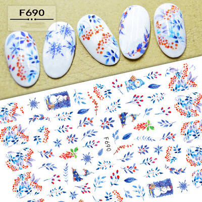 Τρισδιάστατα αυτοκόλλητα νυχιών Αυτοκόλλητα αυτοκόλλητα με σχέδιο για νύχια Παιώνια χαριτωμένα αυτοκόλλητα πεταλούδας για μανικιούρ Διακόσμηση νυχιών