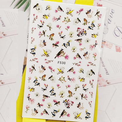 Τρισδιάστατα αυτοκόλλητα νυχιών Αυτοκόλλητα αυτοκόλλητα με σχέδιο για νύχια Παιώνια χαριτωμένα αυτοκόλλητα πεταλούδας για μανικιούρ Διακόσμηση νυχιών