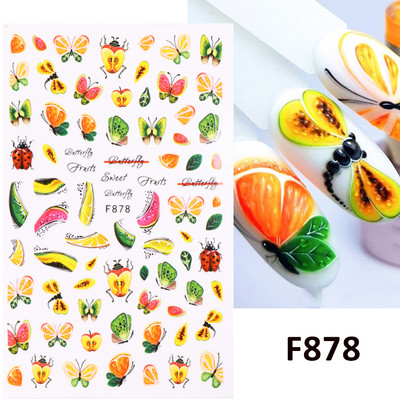 Μαύρο ασημί αστέρι 3D αυτοκόλλητο νυχιών Χρυσή καρδιά Αγγλικά γράμματα Εικόνα Αυτοκόλλητο συρόμενο φύλλο χειμερινού μανικιούρ Νυχιών Διακόσμηση NFCB