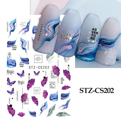 Μαύρο ασημί αστέρι 3D αυτοκόλλητο νυχιών Χρυσή καρδιά Αγγλικά γράμματα Εικόνα Αυτοκόλλητο συρόμενο φύλλο χειμερινού μανικιούρ Νυχιών Διακόσμηση NFCB