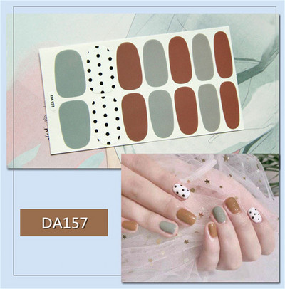 14 buc/coală autocolant lac de unghii cu leopard, împachetări adezive, autocolante impermeabile pentru unghii, decorațiuni, manichiură, livrare picătură