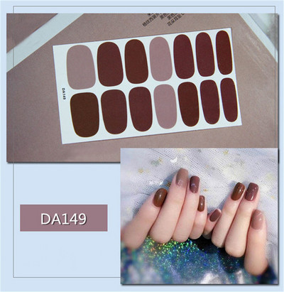 14 buc/coală autocolant lac de unghii cu leopard, împachetări adezive, autocolante impermeabile pentru unghii, decorațiuni, manichiură, livrare picătură