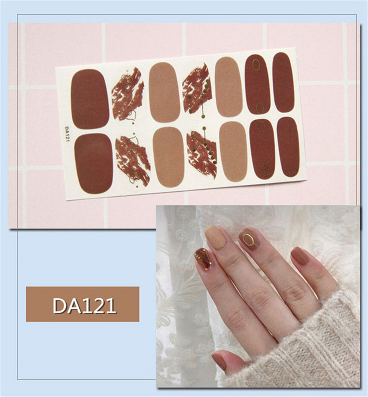14 buc/coală autocolant lac de unghii cu leopard, împachetări adezive, autocolante impermeabile pentru unghii, decorațiuni, manichiură, livrare picătură