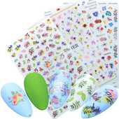 1 τμχ Εξαιρετικά λεπτό αυτοκόλλητο συρόμενο γράμμα για διακοσμήσεις νυχιών Αυτοκόλλητο Decal Flower Leaves Girl Manicure Tips