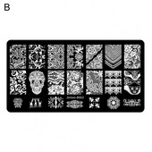 Όμορφο διακοσμητικό αντιπαραμορφωτικό πρότυπο μανικιούρ νυχιών, επαναχρησιμοποιήσιμο πρότυπο μεταφοράς νυχιών