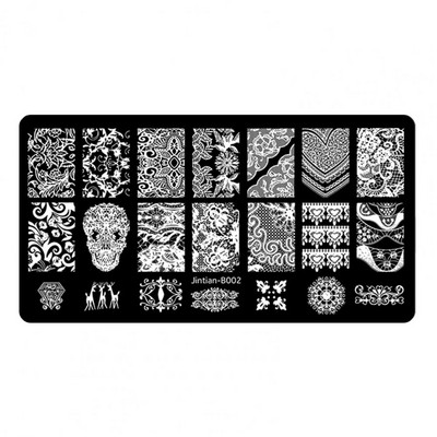 Όμορφο διακοσμητικό αντιπαραμορφωτικό πρότυπο μανικιούρ νυχιών, επαναχρησιμοποιήσιμο πρότυπο μεταφοράς νυχιών