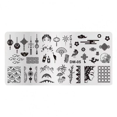 Inovativni ukrasni šablon za nokte protiv deformiranja, DIY šablon za nokte Šablon za ispis noktiju, praktičan, otporan na hrđu