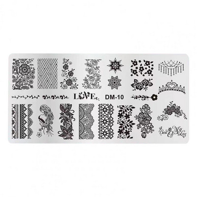 Inovativni ukrasni šablon za nokte protiv deformiranja, DIY šablon za nokte Šablon za ispis noktiju, praktičan, otporan na hrđu