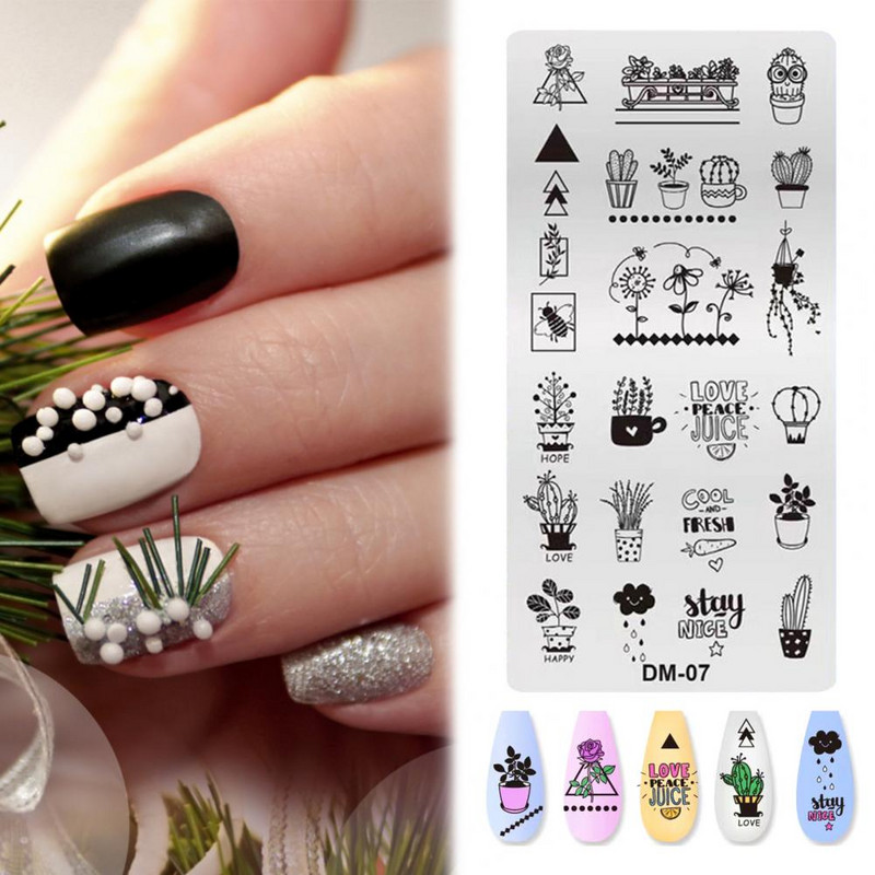 Inovativni ukrasni šablon za nokte protiv deformiranja, DIY šablon za nokte Šablon za ispis noktiju, praktičan, otporan na hrđu