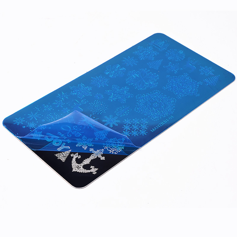 12cm*6cm Χριστουγεννιάτικο Σχέδιο Δαντέλα Nail Art Stamping Πρότυπο Πλάκες Εικόνας DIY βερνίκι νυχιών εκτύπωσης στένσιλ αξεσουάρ για μανικιούρ