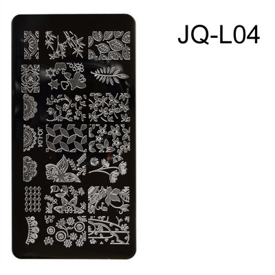 1PC 12*6cm Șabloane Nail Art Placă de ștanțare Design Floare Animal Sticlă Temperatură Dantela Șabloane Ștampile Placi Imagine