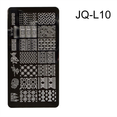 1PC 12*6cm Șabloane Nail Art Placă de ștanțare Design Floare Animal Sticlă Temperatură Dantela Șabloane Ștampile Placi Imagine