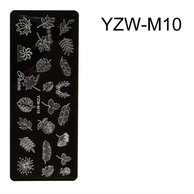 1PC 12*6cm Șabloane Nail Art Placă de ștanțare Design Floare Animal Sticlă Temperatură Dantela Șabloane Ștampile Placi Imagine