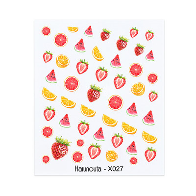 Harunouta Butterfly Flower Design Leaves Nail Water Decals Color Wave Γούρια γεωμετρικής γραμμής Sliders Συμβουλές διακόσμησης για τέχνη νυχιών