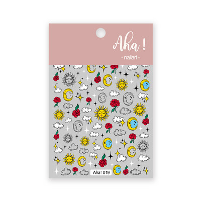 Αυτοκόλλητα νυχιών 1 φύλλου Forest Unicorn Dreamy Rainbow Lovely Decal Back Glue Korean Star Moon DIY εξαρτήματα συρόμενου μανικιούρ TG#024