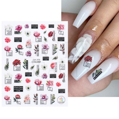 3D szerelem Valentin köröm matrica rajzfilm aranyos pár szerető csúszkák piros ajkak szív design pakolás köröm művészet manikűr dekoráció BEF106