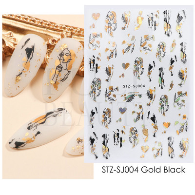 3D szerelem Valentin köröm matrica rajzfilm aranyos pár szerető csúszkák piros ajkak szív design pakolás köröm művészet manikűr dekoráció BEF106