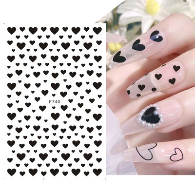 3D szerelem Valentin köröm matrica rajzfilm aranyos pár szerető csúszkák piros ajkak szív design pakolás köröm művészet manikűr dekoráció BEF106