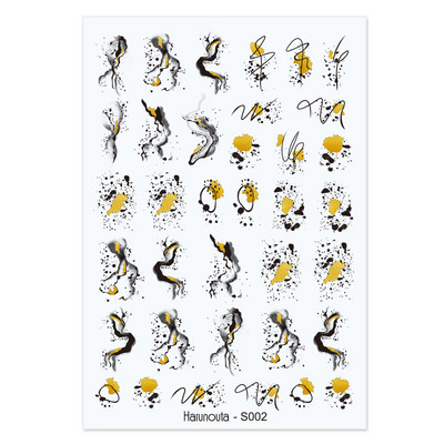 Flowers Leaves Line τρισδιάστατα αυτοκόλλητα νυχιών Ανοιξιάτικα ολογραφικά φύλλα Σχέδιο μεταφοράς Sliders Abstract Waves Nail Art Decals Μανικιούρ