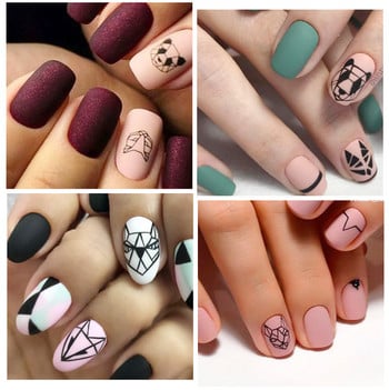 Μαύρο Animal Geometry Nail Water Decals Deer Fox Pig Slider αυτοκόλλητο Σχέδια νυχιών DIY Πολωνικό αξεσουάρ μανικιούρ CHSTZ1018-1021