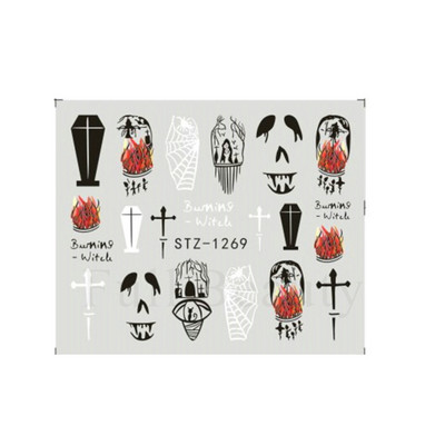 Fekete állati geometria köröm víz matricák Deer Fox Pig csúszka matrica köröm minták DIY lakk manikűr kiegészítők CHSTZ1018-1021