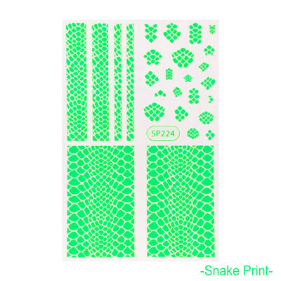 Μαύρα αυτοκόλλητα με τύπωμα λεοπάρδαλης φιδιού Ζώο τρίχας αγελάδας Ζέβρα γούρι για νύχια Αυτοκόλλητο συρόμενο μανικιούρ με αυτοκόλλητα στα νύχια BESP222-233