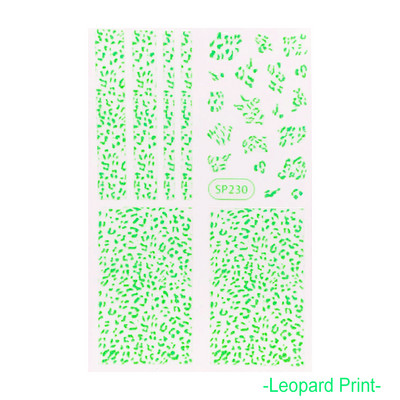 Μαύρα αυτοκόλλητα με τύπωμα λεοπάρδαλης φιδιού Ζώο τρίχας αγελάδας Ζέβρα γούρι για νύχια Αυτοκόλλητο συρόμενο μανικιούρ με αυτοκόλλητα στα νύχια BESP222-233