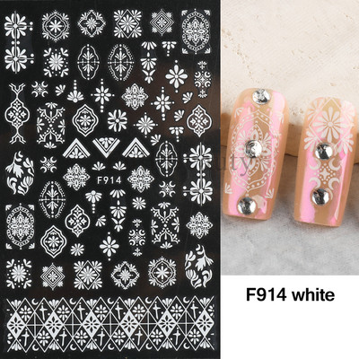 Evil Eyes Snake Küünekleebised Must Valged Liugurid küüntele Tähed Kuu Tähtkuju Kaunistused Lehed Lilled Kleebised NLF909